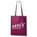 DOBRÝ TRIKO Bavlněná taška s potiskem Evoluce fitness Barva: Fuchsiová