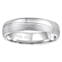 Silvego Snubní stříbrný prsten Glamis pro muže i ženy QRD8453M 55 mm