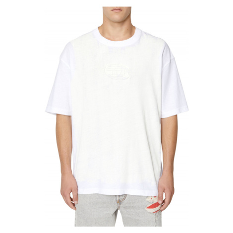 Tričko diesel t-wash-e1 t-shirt bílá
