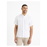 Bílá pánská lněná košile Celio Damopoc