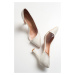 LuviShoes 653 Mother-of-Pearl Silky Heels Women's Shoes