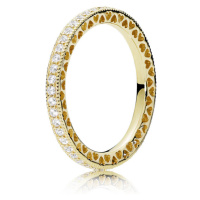 Pandora Třpytivý pozlacený prsten Shine 168655C01 50 mm
