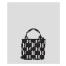 Kabelka karl lagerfeld k/monogram knit sm tote černá