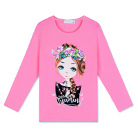 Dívčí triko - KUGO JC0718, světle růžová Barva: Růžová