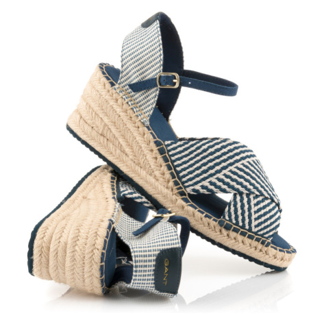 Modré dámské espadrilky