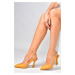 Fox Shoes Mustard Thin Heels Women's Shoes