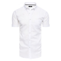 Bílá pánská košile Dstreet s krátkým rukávem KX0981