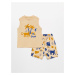 LC Waikiki Crew Neck Patterned Baby Boy Singlet and Shorts 2-pack