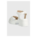 Sandály Guess WALEE dámské, bílá barva, na platformě, FL6WLE ELE03