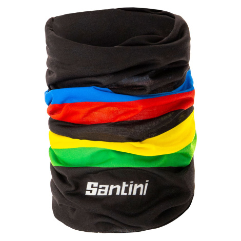 SANTINI Cyklistický nákrčník - UCI RAINBOW - duhová/černá