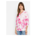 Bonprix BODYFLIRT batikované tričko se zipem Barva: Růžová, Mezinárodní