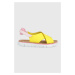 Kožené sandály Camper Oruga Sandal dámské, žlutá barva