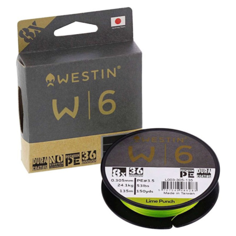 Westin Šňůra W6 8 Braid Lime Punch 135m - 0,165mm 8,3 kg