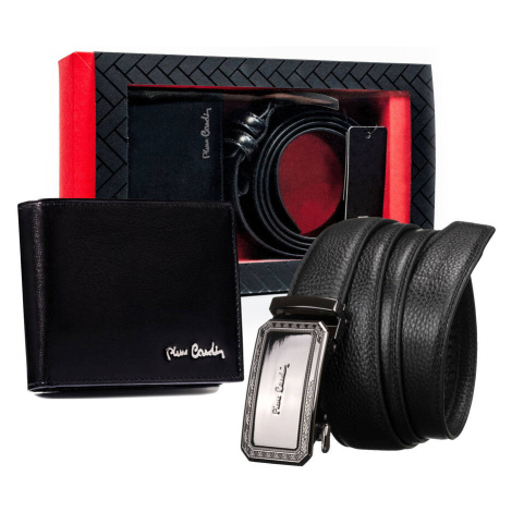 Dárková sada: pánská kožená peněženka a pásek Pierre Cardin