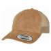 Kšiltovka // Flexfit / Suede Leather Trucker Cap khaki