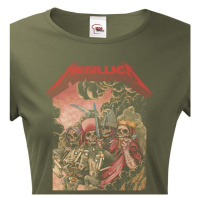 Dámské tričko s potiskem metalové kapely Metallica - parádní tričko s kvalitním potiskem