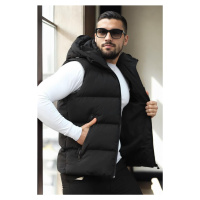 98149 Dewberry Hooded Mens Vest-BLACK