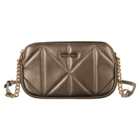 DAVID JONES MĚDĚNÁ ELEGANTNÍ PROŠÍVANÁ CROSSBODY KABELKA Hnědá