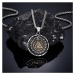 Daniel Dawson Pánský náhrdelník VALKNUT a JORMUNGANDR - oboustranný přívěsek NH1190-WJ-108 Zlatá