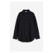 H & M - Bavlněná košile - černá