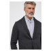 Blazer s příměsí vlny Polo Ralph Lauren šedá barva