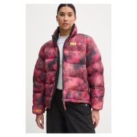 Oboustranná bunda Helly Hansen YU 23 REVERSIBLE PUFFER dámská, růžová barva, zimní, oversize, 54