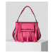 Kabelka karl lagerfeld k/fringe mini hobo růžová