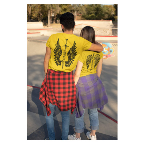 Tričká pro páry Křídla Barva: Žlutá, Dámska