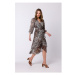 Stylove Dámské midi šaty Numeak S341 leopard ruznobarevne