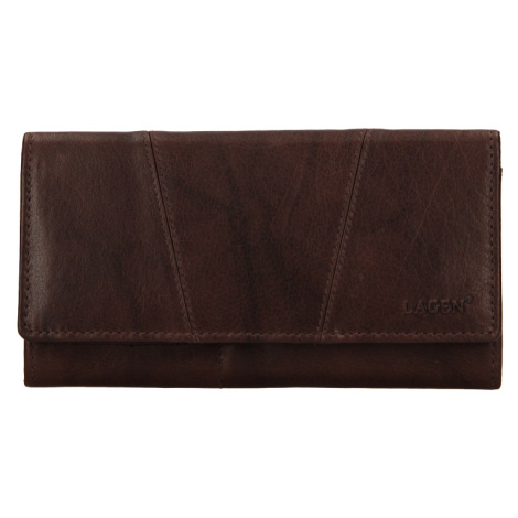 Lagen Dámská kožená peněženka PWL 2388 tm. hnědá