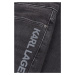 Džíny karl lagerfeld black skinny denim logo pants šedá