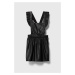 Dívčí šaty United Colors of Benetton černá barva, mini