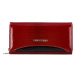 Luxusní dámská kožená peněženka v lakovaném provedení Samiri, červená/černá