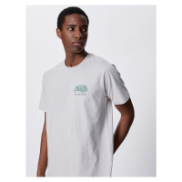 Koton Slogan Printed T-Shirt, Slim Fit Crew Neck Cotton.