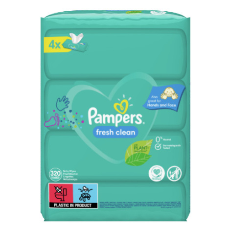 Pampers Fresh Clean XXL Vlhčené ubrousky 4 x 80 ks