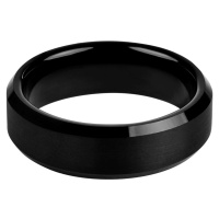 Troli Černý ocelový prsten 54 mm
