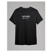 Trendyol Black Text Printed Regular/Normal Cut T-shirt