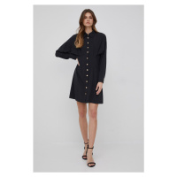Šaty Sisley černá barva, mini, áčková