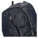 Koženkový batoh se dvěma kapsami Arcadio, tmavě modrá