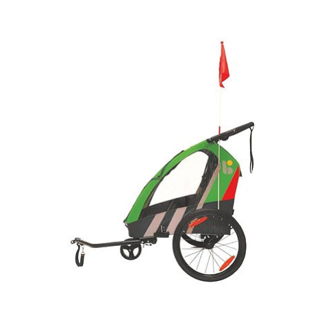 Trailblazer dětský kombinovaný vozík za kolo + kočárek pro 2 děti - zelený Bellelli