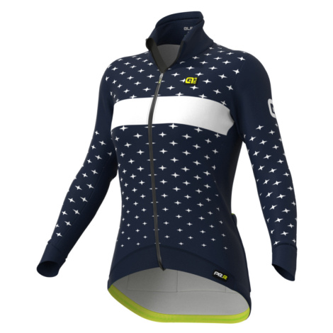 ALÉ Cyklistická zateplená bunda - PR-R STARS - modrá/bílá
