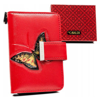 Dámská peněženka kůže+PU s motýlem