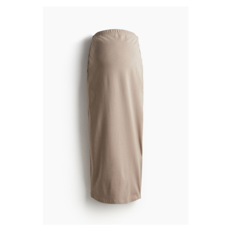 H & M - MAMA Žerzejová sukně z bavlny - hnědá H&M