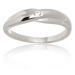 Stříbrný prsten s čirým zirkonem STRP0488F