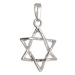 Stříbrný přívěšek židovská hvězda STRZ0458F