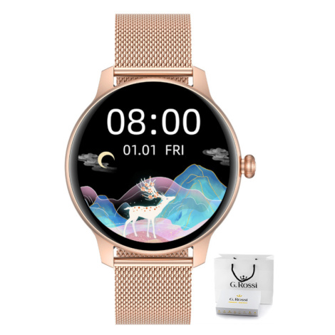 Dámské chytré hodinky SMARTWATCH G. Rossi SW020-4 - TLAKOMĚR, Pulzní oxymetr (sg013d) Gino Rossi