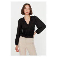 Trendyol Blouse - Schwarz - Fitted