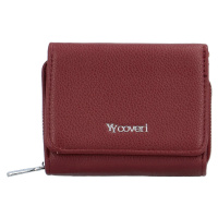 Malá dámská koženková peněženka Rossalinn, červená