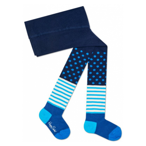 Dětské modré punčochy Happy Socks, vzor Stripe and Dot