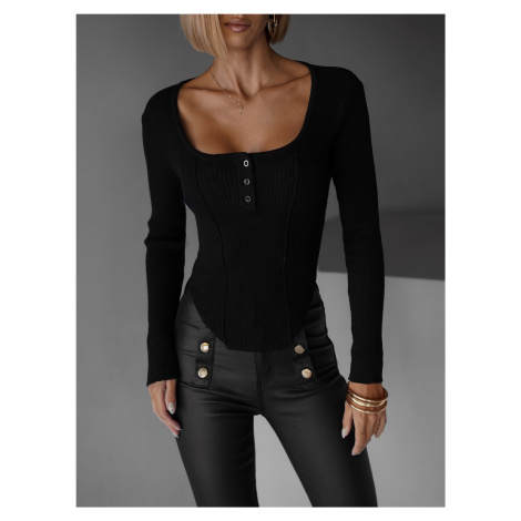 Černé basic triko TICOLE s dlouhým rukávem